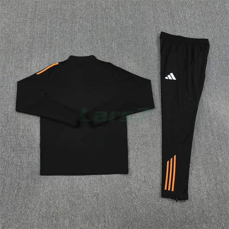 Sudadera De Entrenamiento Real Madrid 2025/2026 Kit Negro/Naranja (EDICIÓN JUGADOR)