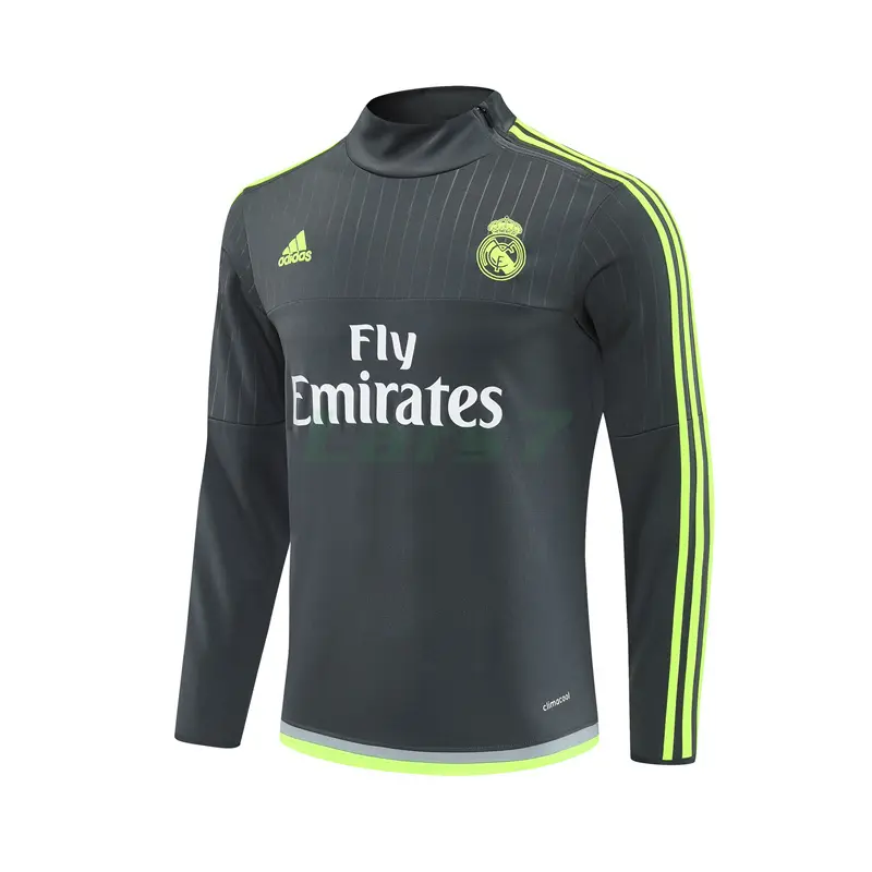 Sudadera De Entrenamiento Real Madrid Retro 2015/16 Gris Oscuro