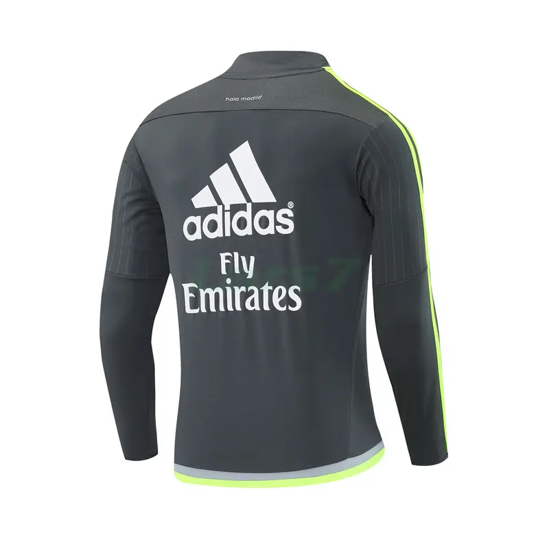 Sudadera De Entrenamiento Real Madrid Retro 2015/16 Gris Oscuro