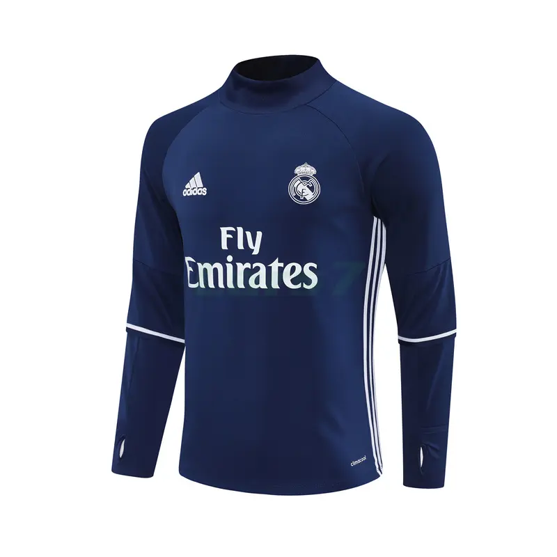 Sudadera De Entrenamiento Real Madrid Retro 2016/2017 Azul Marino