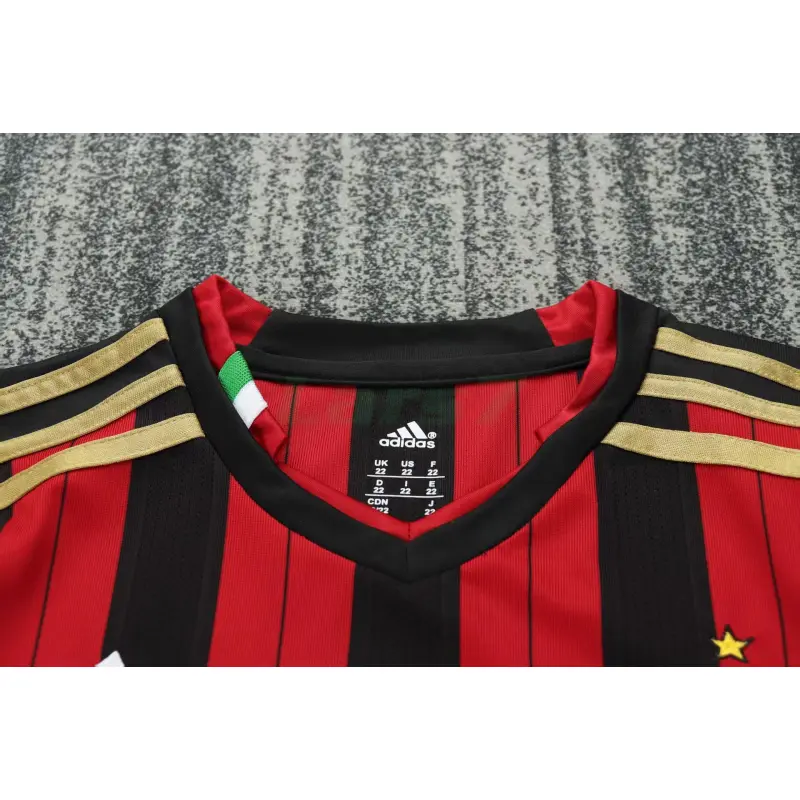 Camiseta AC Milan 1ª Equipación Retro 2013/14 ML Rojo/Negro Niño Kit