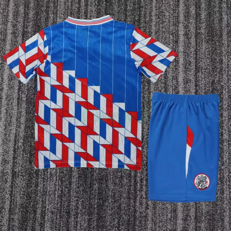 Camiseta Ajax 2ª Equipación Retro 1989/90 Azul/Rojo Niño Kit