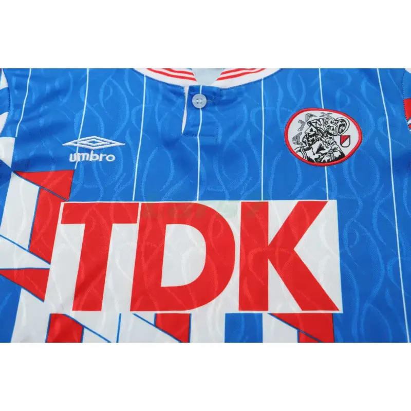 Camiseta Ajax 2ª Equipación Retro 1989/90 Azul/Rojo Niño Kit
