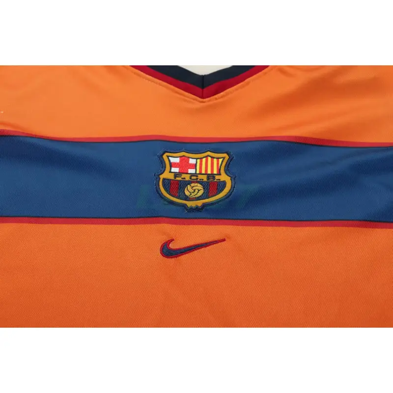Camiseta Barcelona 3ª Equipación Retro 1998/99 Naranja Niño Kit