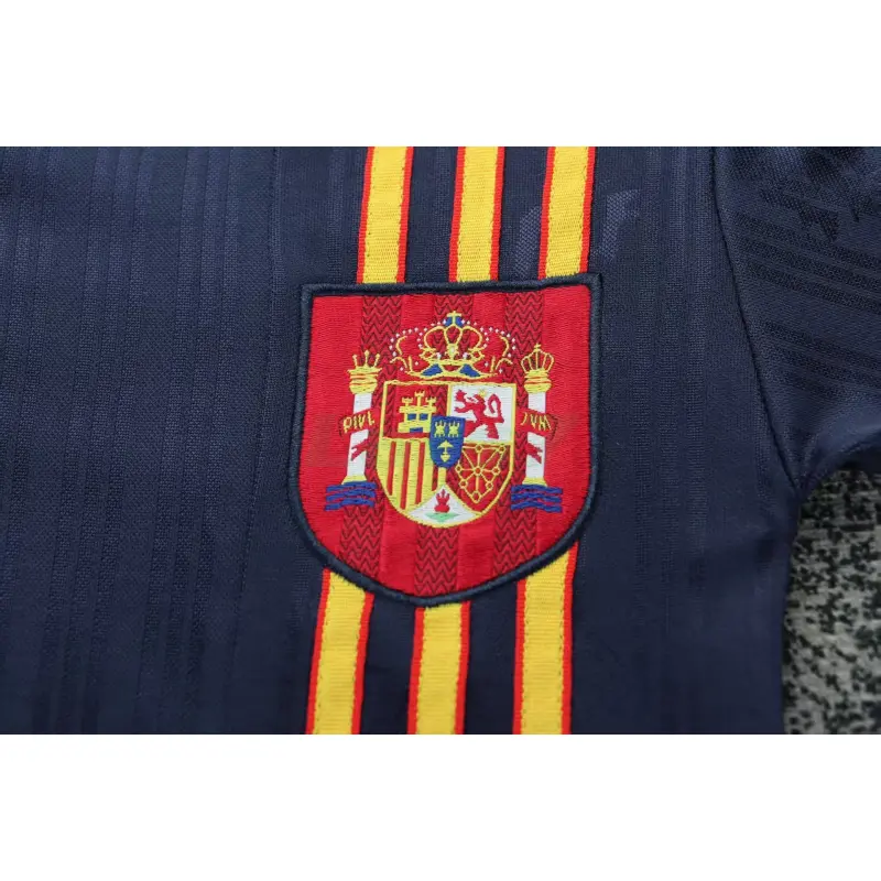 Camiseta España 2ª Equipación Retro 1996 Azul Niño Kit