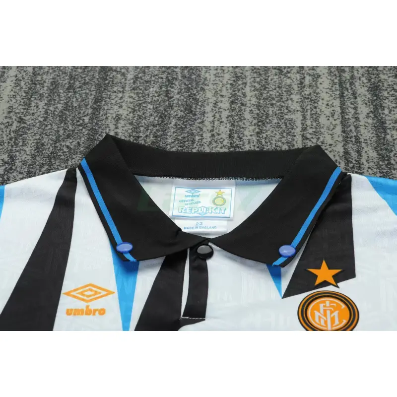 Camiseta Inter de Milan 2ª Equipación Retro 1992/93 Blanco Niño Kit
