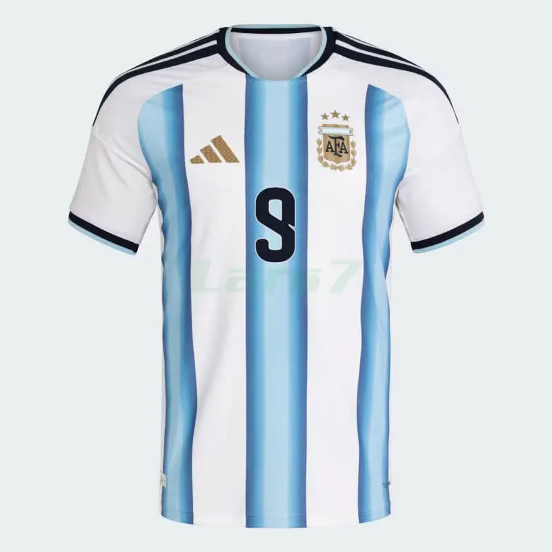 Camiseta J.Álvarez 9 Argentina 1ª Equipación 2026 Azul/Blanco