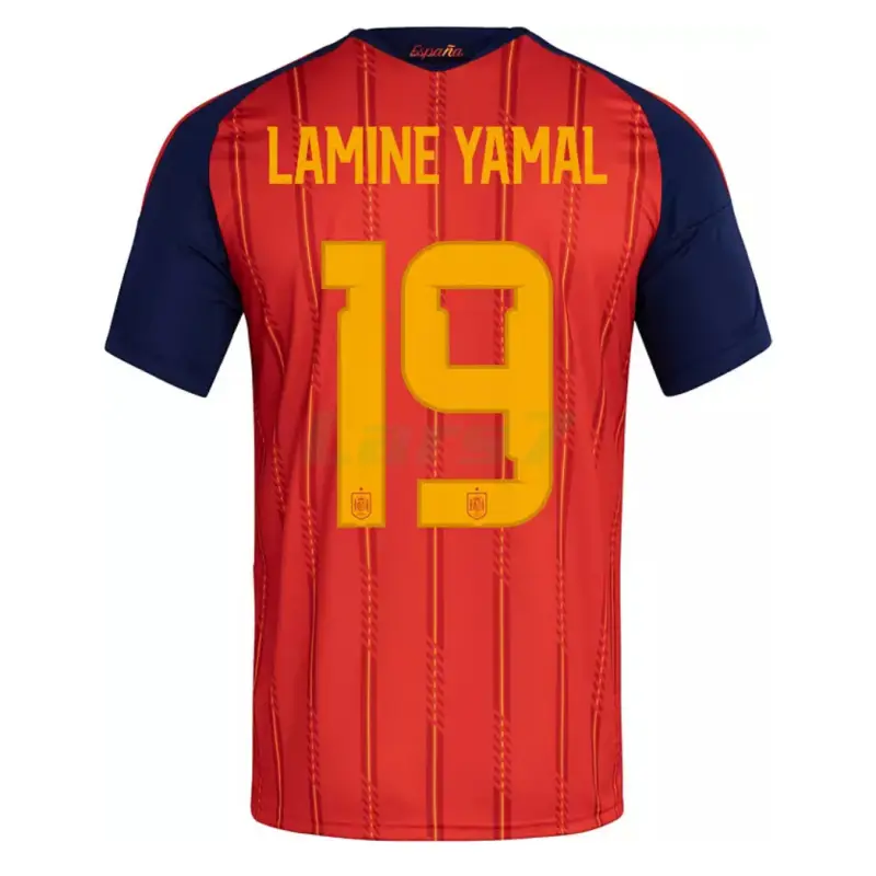 Camiseta Lamine Yamal 19 España 1ª Equipación 2026 Rojo/Azul