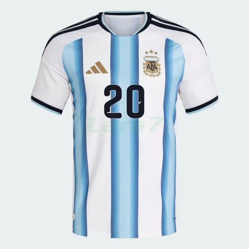 Camiseta Mac Allister 20 Argentina 1ª Equipación 2026 Azul/Blanco