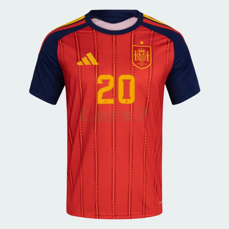 Camiseta Pedri 20 España 1ª Equipación 2026 Rojo/Azul