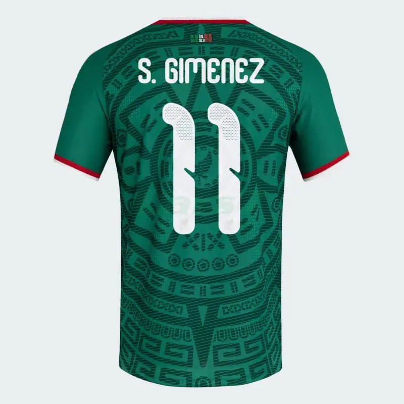 Camiseta S.Gimenez 11 México 1ª Equipación 2026 Verde