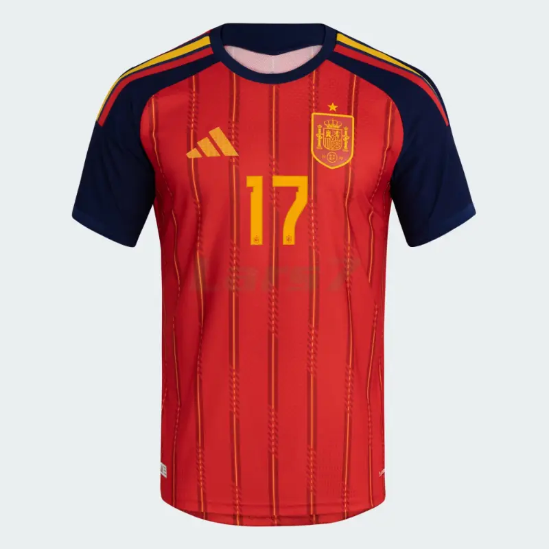 Camiseta Williams.Jr 17 España 1ª Equipación 2026 Rojo/Azul