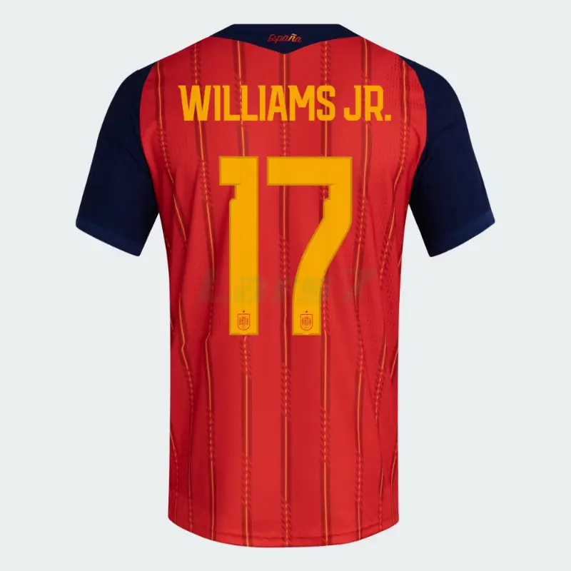 Camiseta Williams.Jr 17 España 1ª Equipación 2026 Rojo/Azul