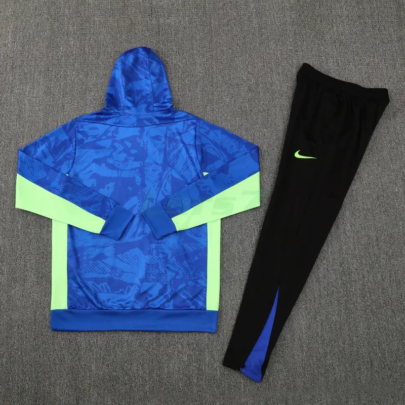 Sudadera de Entrenamiento Barcelona 2025/2026 con Capucha Kit Verde/Azul con Estampado