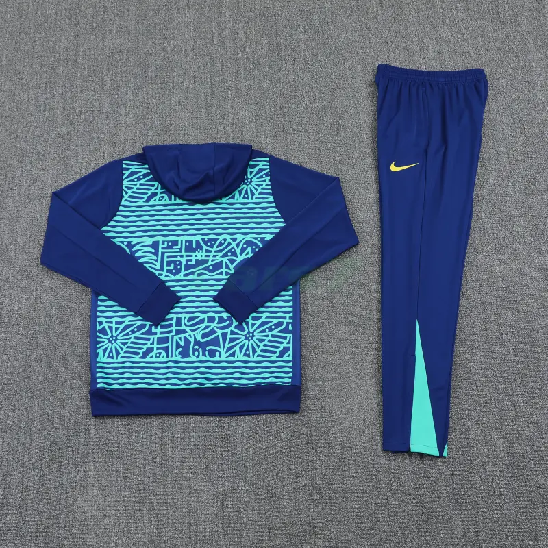 Sudadera de Entrenamiento Brasil 2025/2026 con Capucha Kit Azul con Estampado