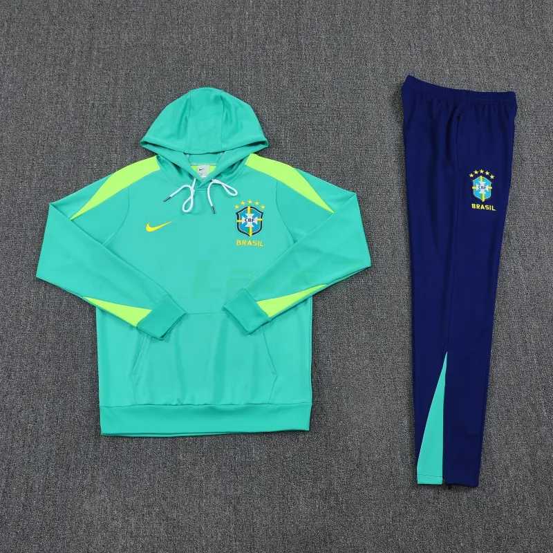 Sudadera de Entrenamiento Brasil 2025/2026 con Capucha Kit Turquesa