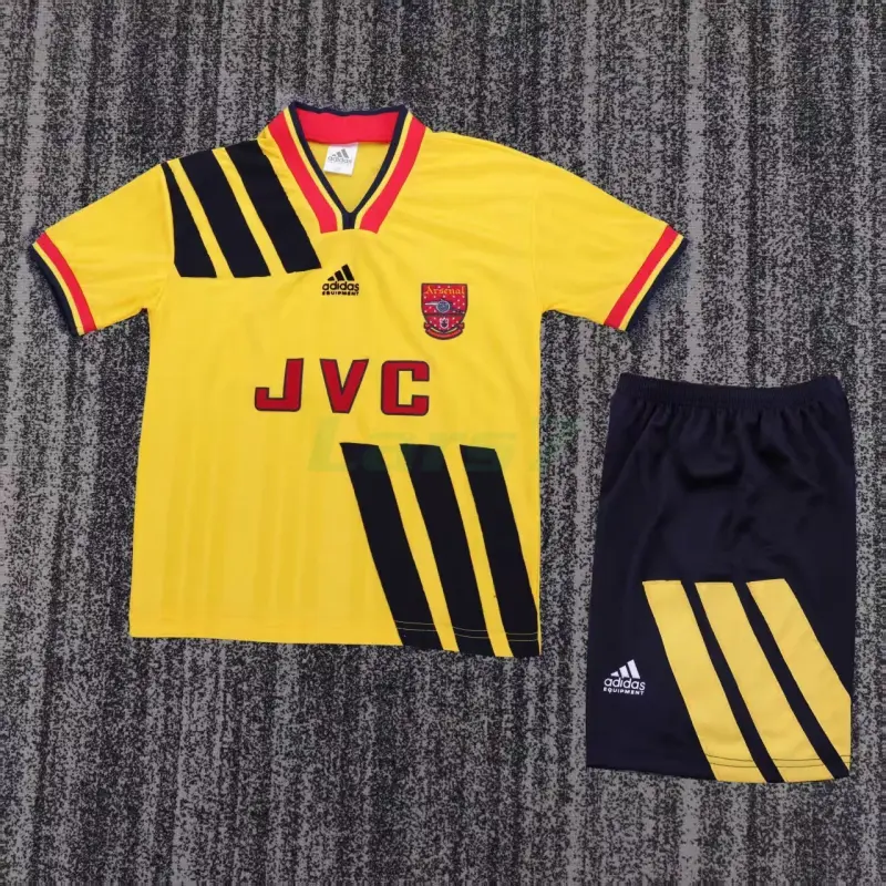 Camiseta Arsenal 2ª Equipación Retro 1993/94 Amarillo Niño Kit