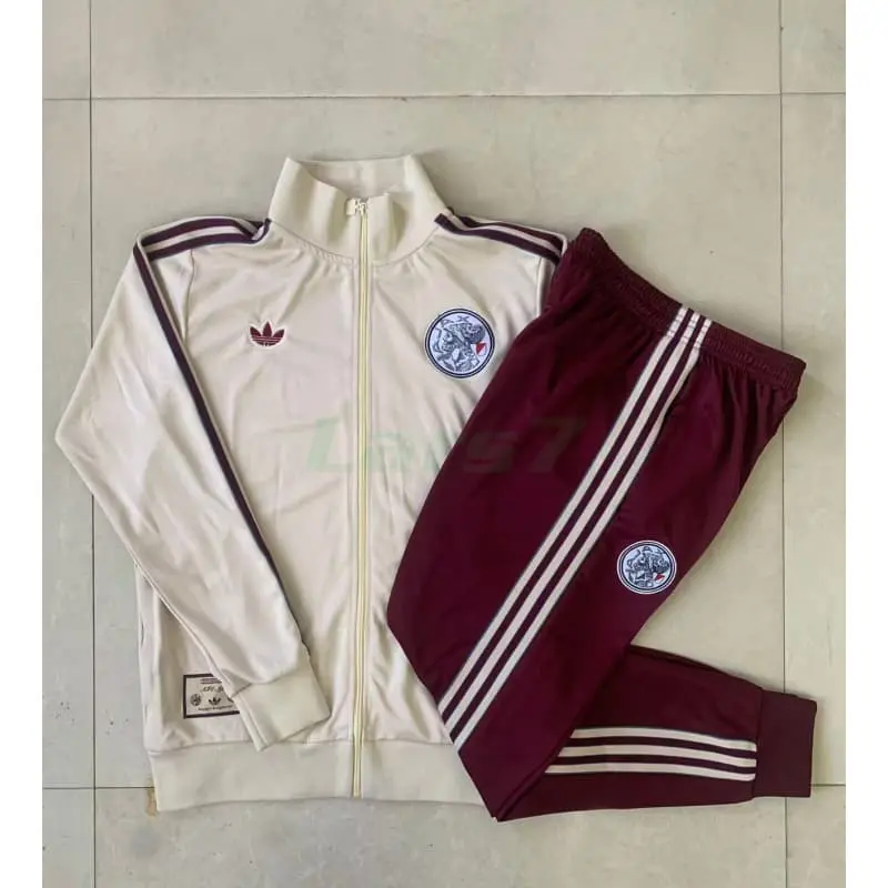 Chandal Ajax 2025/2026 Niño Beige/Borgoña