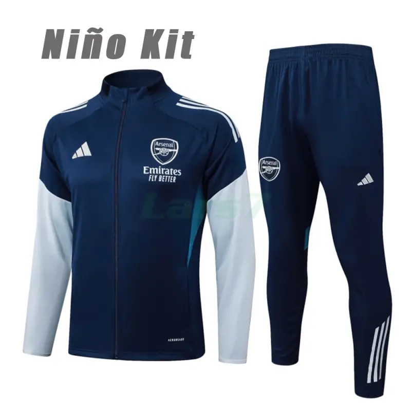 Chandal Arsenal 2025/2026 Niño Azul Oscuro/Gris Claro