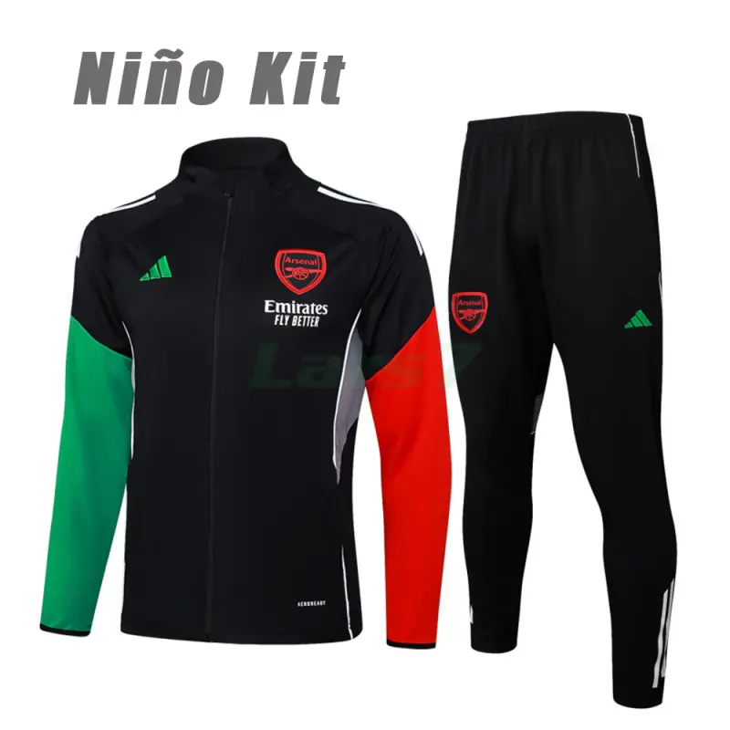 Chandal Arsenal 2025/2026 Niño Azul/Rojo/Verde
