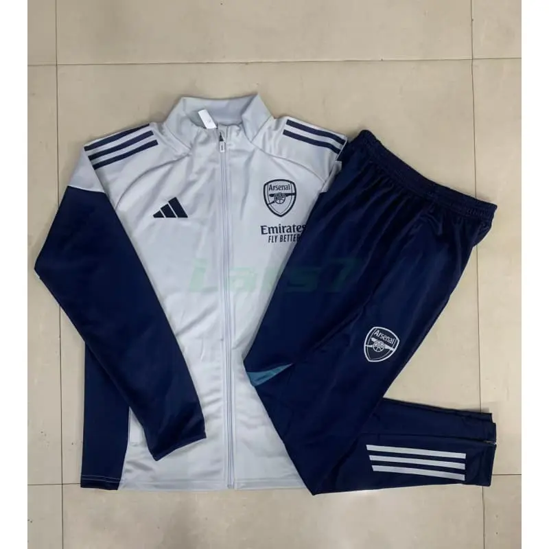 Chandal Arsenal 2025/2026 Niño Gris Claro/Azul Oscuro