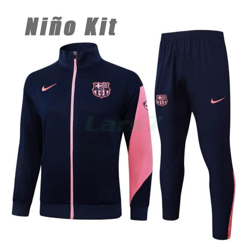Chandal Barcelona 2025/2026 Niño Azul Marino/Rosa