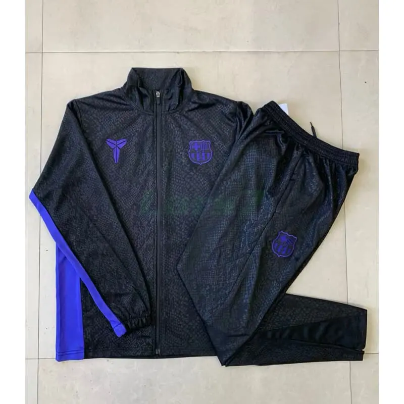 Chandal Barcelona 2025/2026 Niño Negro/Morado con Estampado