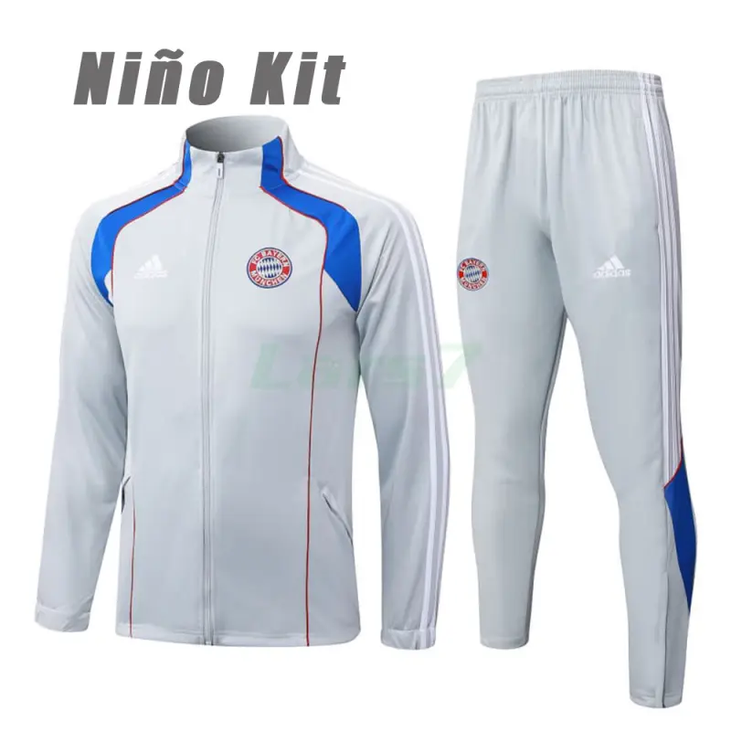 Chandal Bayern Múnich 2025/2026 Niño Gris Claro/Azul