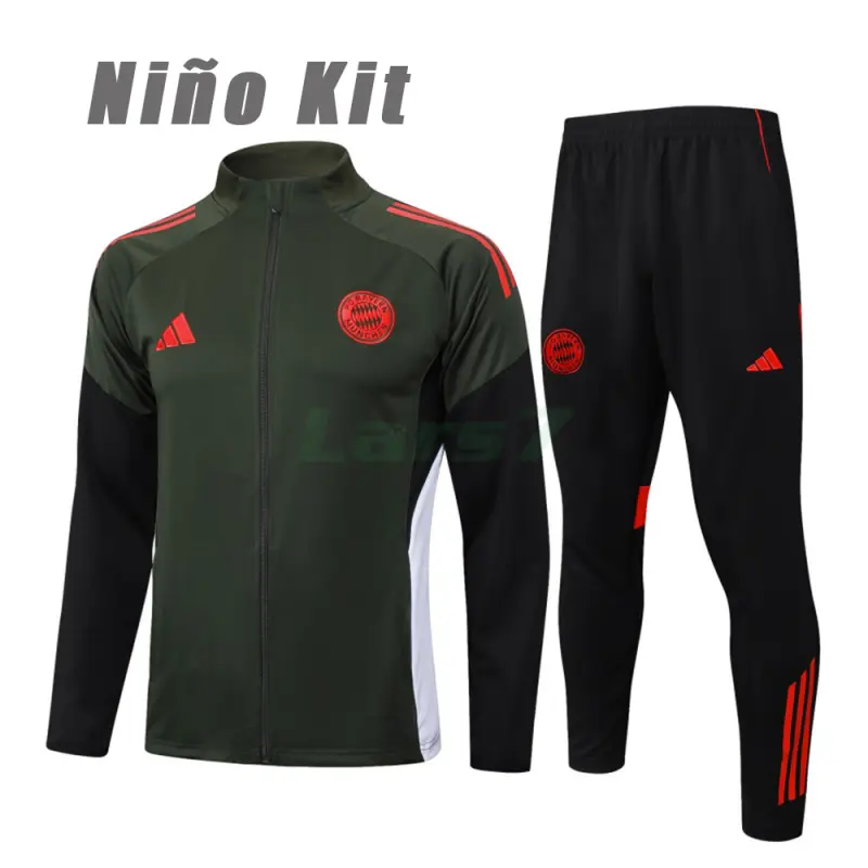 Chandal Bayern Múnich 2025/2026 Niño Verde Militar