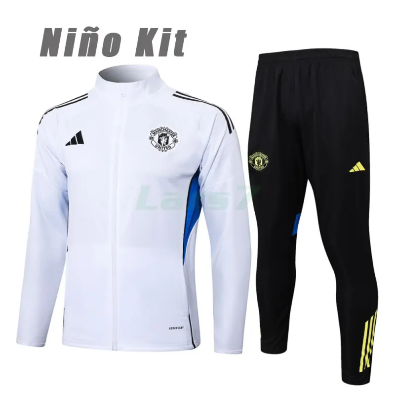 Chandal Manchester United 2025/2026 Niño Blanco/Azul