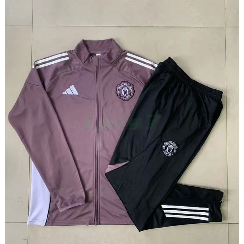 Chandal Manchester United 2025/2026 Niño Morado Grisáceo