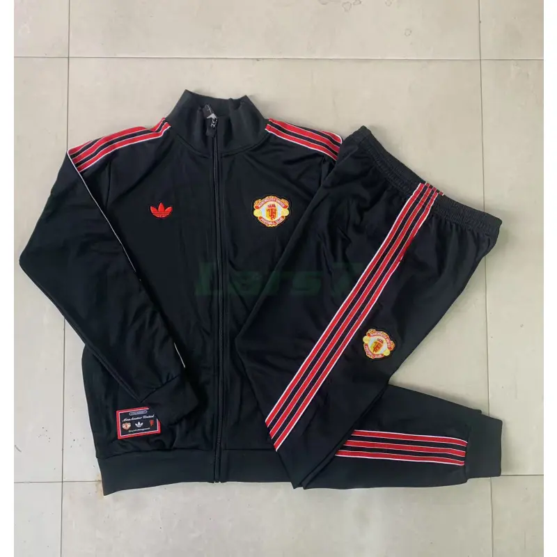 Chandal Manchester United 2025/2026 Niño Retro Negro