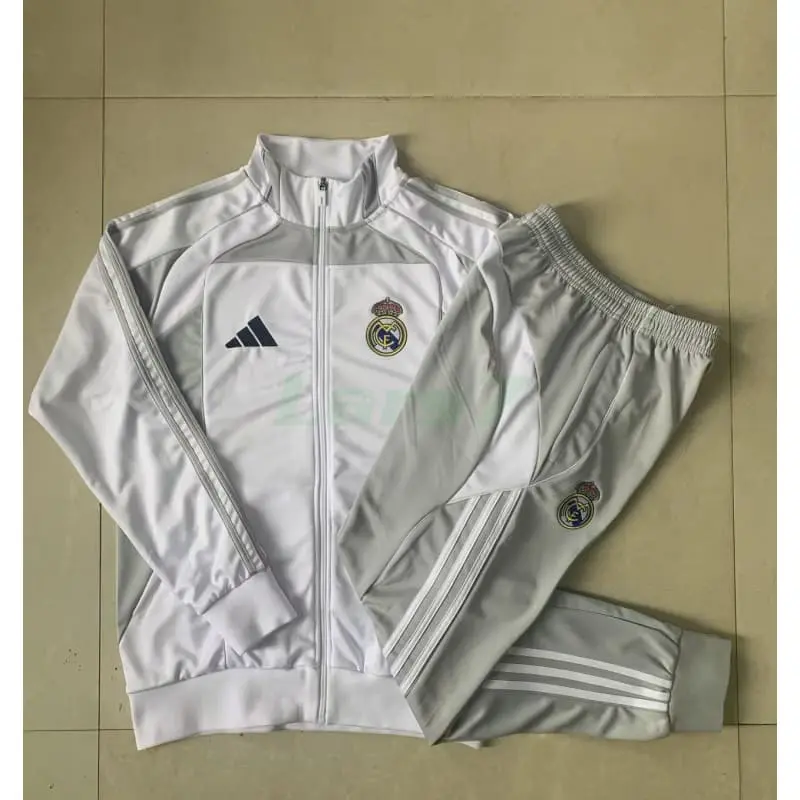 Chandal Real Madrid 2025/2026 Niño Blanco/Gris