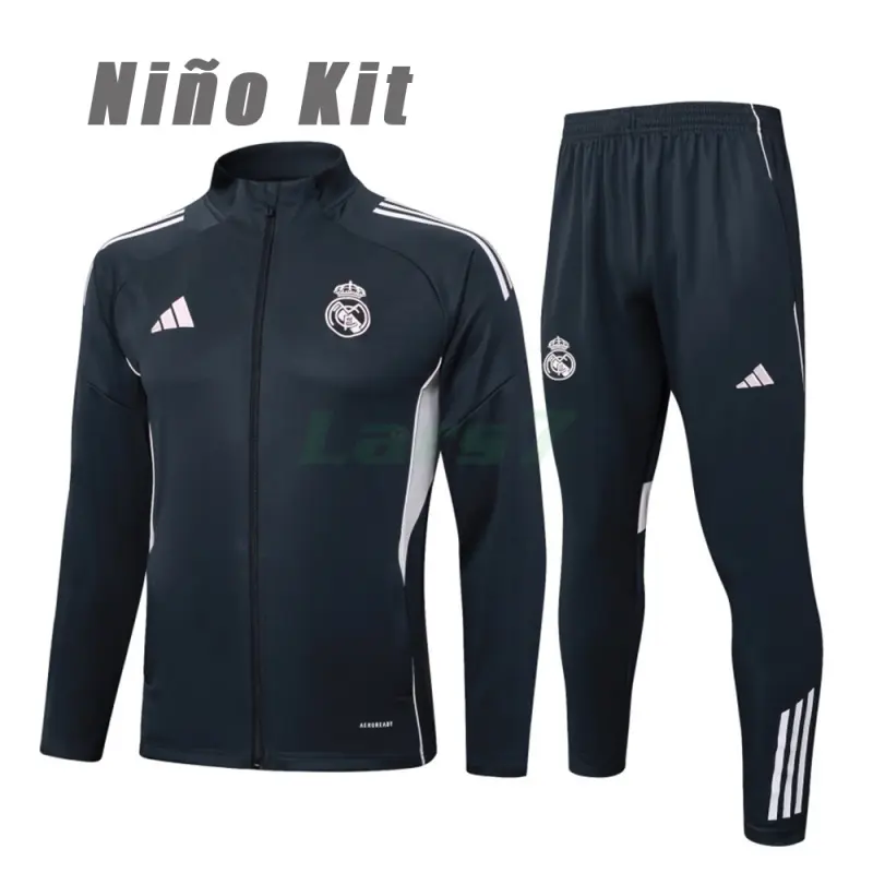 Chandal Real Madrid 2025/2026 Niño Gris Oscuro