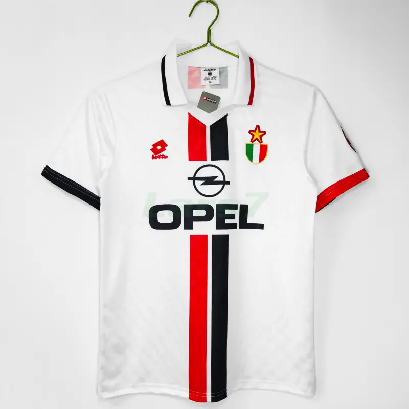 Camiseta AC Milan 2ª Equipación Retro 1996/97 Blanco