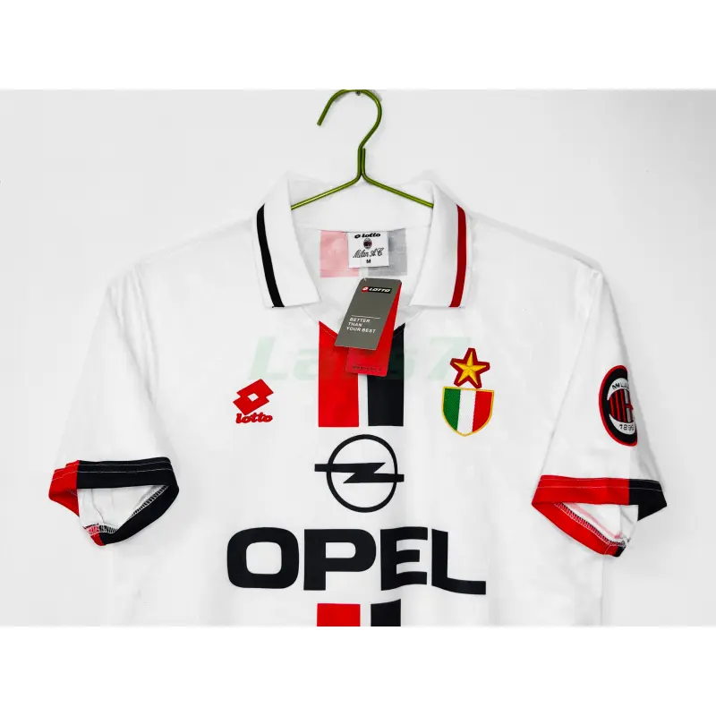 Camiseta AC Milan 2ª Equipación Retro 1996/97 Blanco