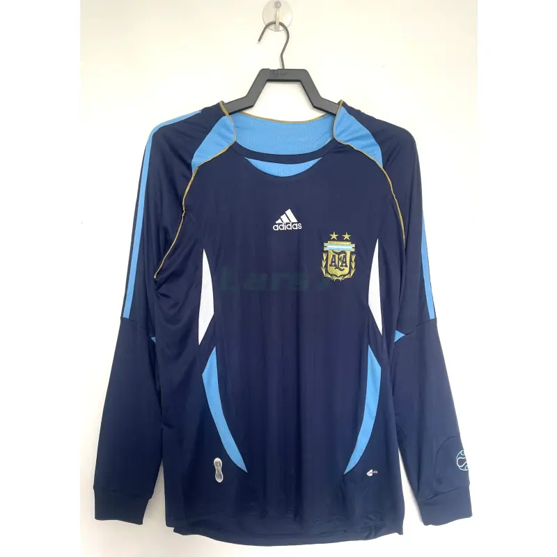 Camiseta Argentina 2ª Equipación Retro 2006 ML Azul Marino