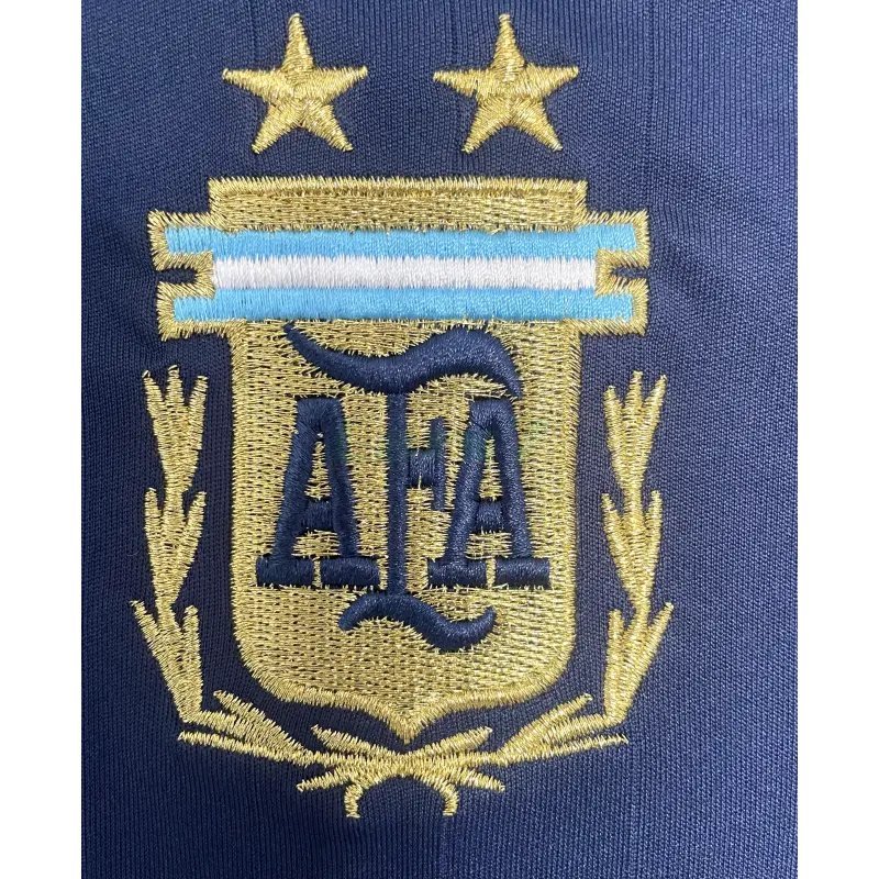 Camiseta Argentina 2ª Equipación Retro 2006 ML Azul Marino