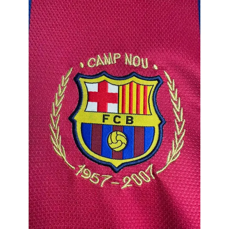 Camiseta Barcelona 1ª Equipación Retro 2007/08 ML Rojo/Azul
