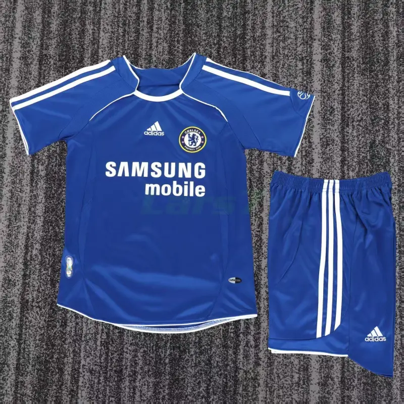 Camiseta Chelsea 1ª Equipación Retro 2006/07 Azul Niño Kit