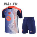 Camiseta de Entrenamiento Barcelona 2025/2026 Niño Kit Azul/Naranja