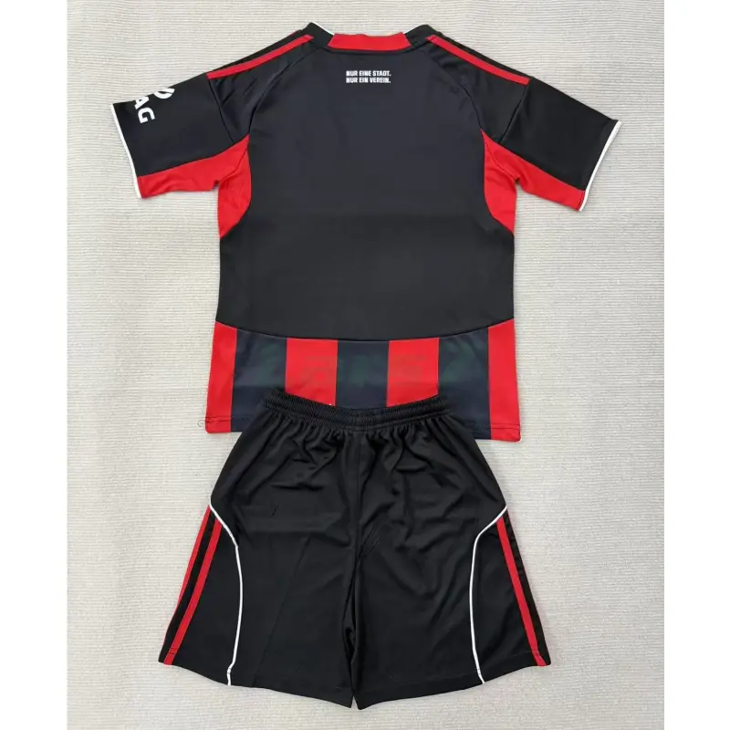 Camiseta Eintracht Fráncfort 1ª Equipación 2025/2026 Rojo/Negro Niño Kit