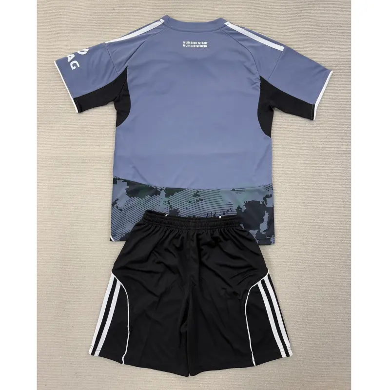 Camiseta Eintracht Fráncfort 3ª Equipación 2025/2026 Negro/Gris Niño Kit