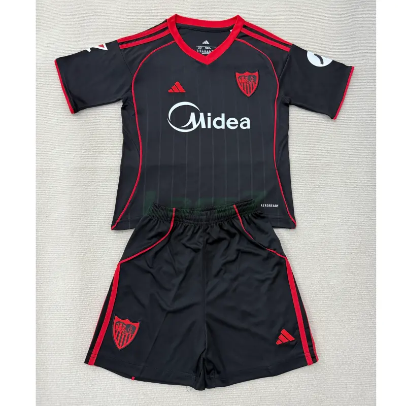 Camiseta Sevilla FC 3ª Equipación 2025/2026 Negro con Parche La Liga