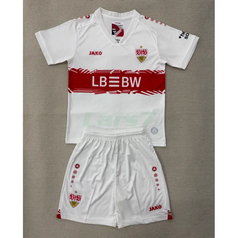 Camiseta VfB Stuttgart 1ª Equipación 2025/2026 Blanco Niño Kit