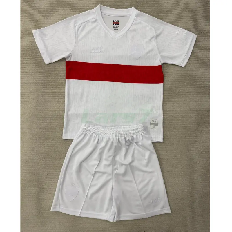 Camiseta VfB Stuttgart 2025/2026 Blanco Edición Aniversario Niño Kit