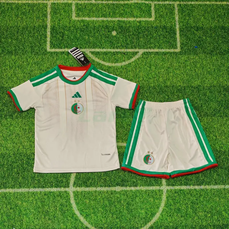 Camiseta Argelia 1ª Equipación Mundial 2026 Blanco Niño Kit
