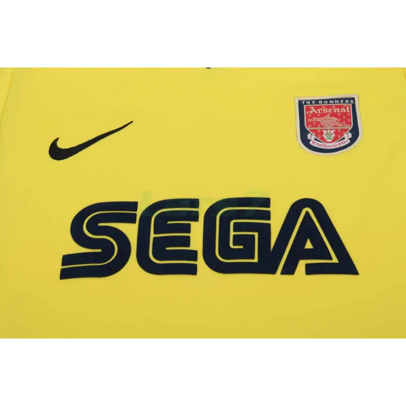 Camiseta Arsenal 2ª Equipación Retro 2000/01 Amarillo/Negro Niño Kit