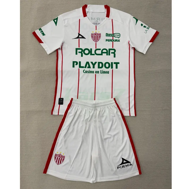 Camiseta Club Necaxa 2ª Equipación 2025/2026 Blanco Niño Kit
