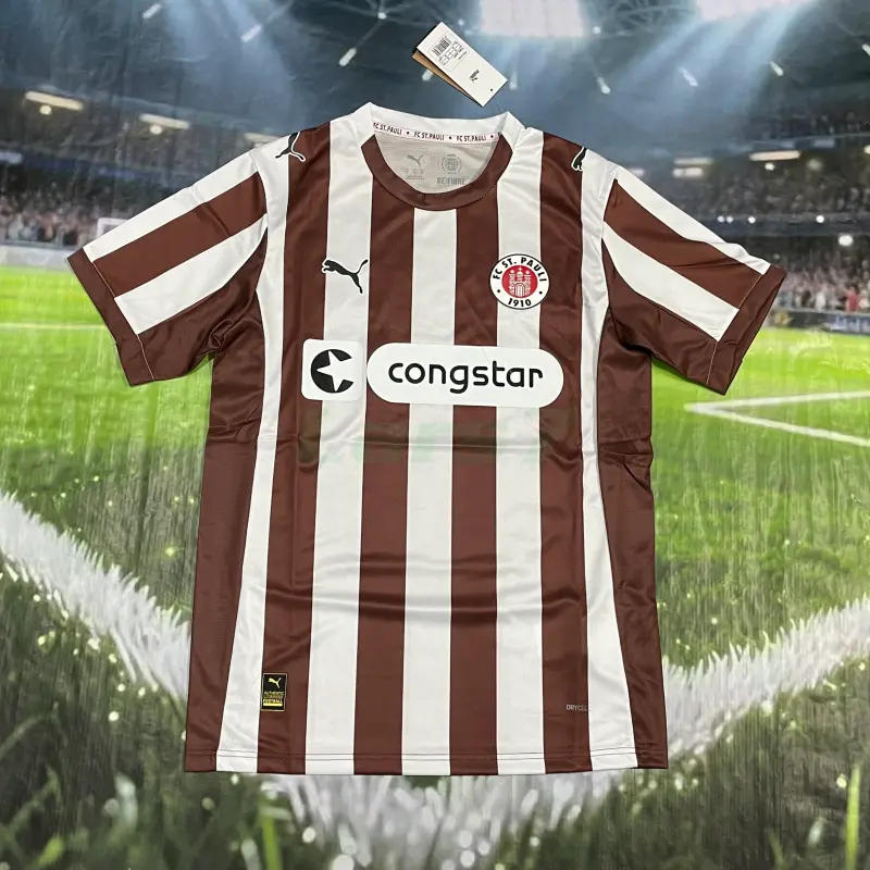 Camiseta FC St. Pauli 1ª Equipación 2025/2026 Blanco/Marrón